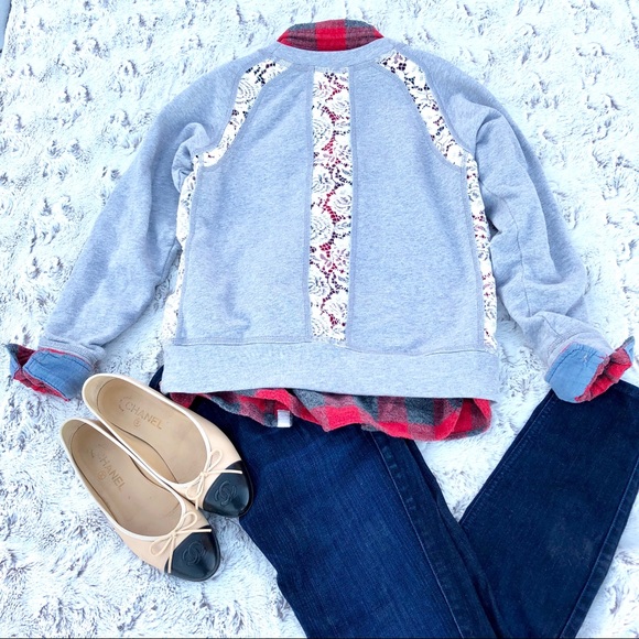 Rebecca Taylor lace inset sweatshirt - Picture 3 of 4